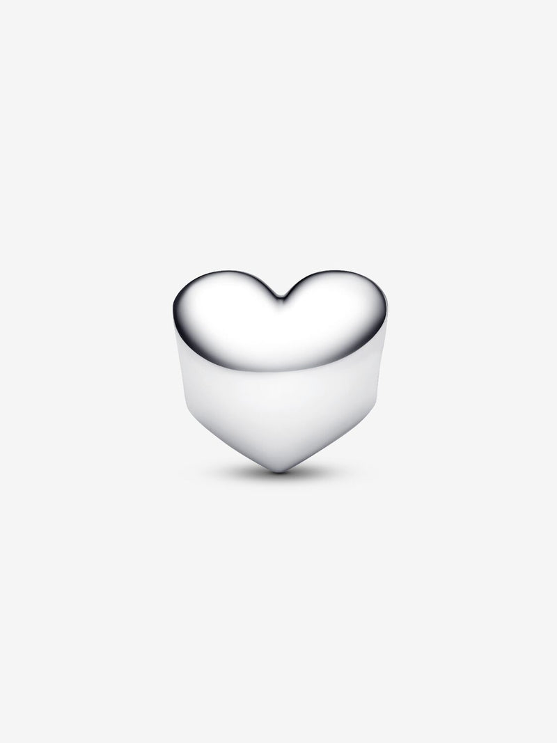 April Birthstone Heart Charm, Clear Crystal - Sterling Silver - 794161C04