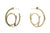 Small Alphabet Hoop Earrings, Letter A - Gold