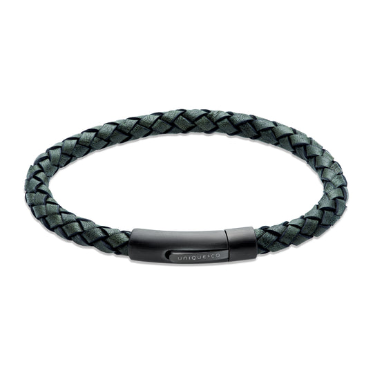 Leather Bracelet - Dark Green - B512DG