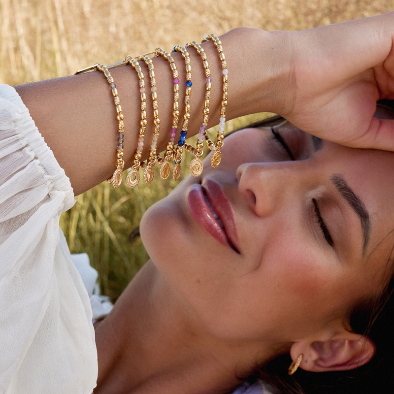 Citrine Solar Plexus Chakra Bracelet - Silver - SBC680