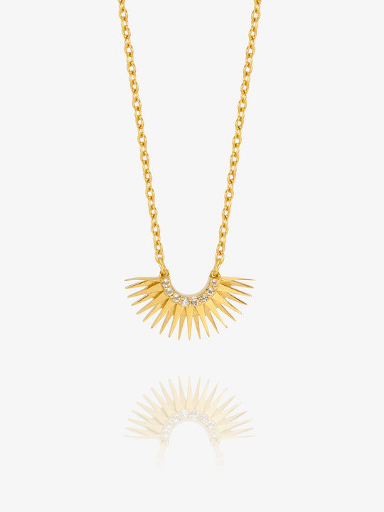 Mini Rising Sun Necklace - Gold - DSN7WTGP