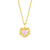 Electric Heart Mini Pink Quartz Necklace - Gold - EGHN5RQGP