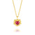 Electric Heart Mini Ruby Necklace - Gold - EGHN5RUGP