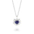 Electric Heart Mini Sapphire Necklace - Silver - EGHN5SAS