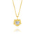 Electric Heart Mini Sky Blue Topaz Necklace - Gold - EGHN5STGP