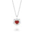 Electric Heart Mini Garnet Necklace - Silver - EGHN5GAS