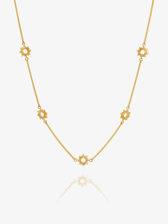 Eternal Sun Choker Necklace - Gold - EGMN1GP