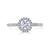 Platinum Round Brilliant Diamond Halo Engagement Ring - 1.04ct