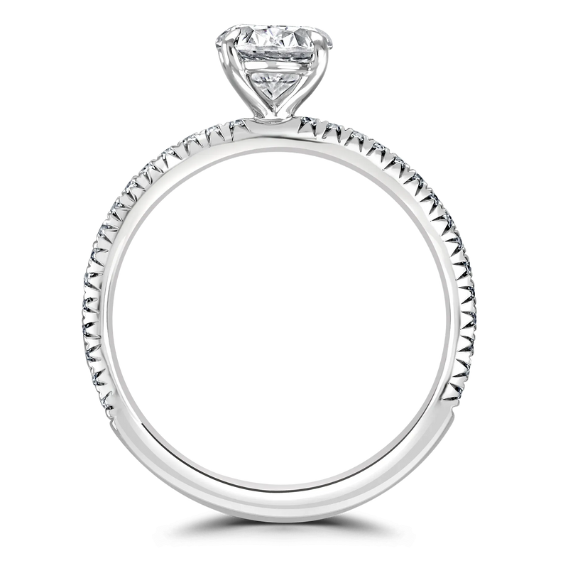Platinum Oval Shape Laboratory Grown Diamond Engagement Ring - 1.07ct