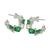 Lottie Cluster Sideways Hoop Earrings - Silver - AS22TRE13