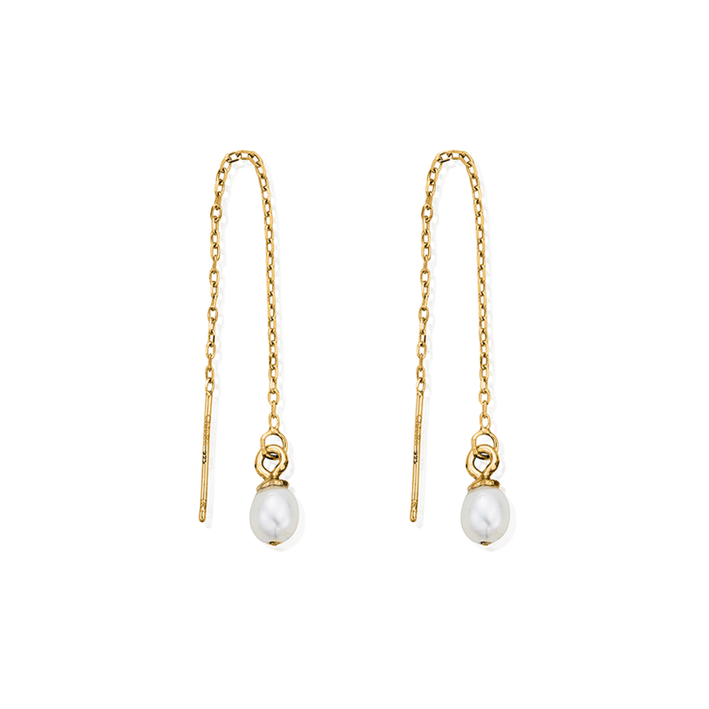 Ethereal Pearl Drop Earrings - Gold - GEDRP