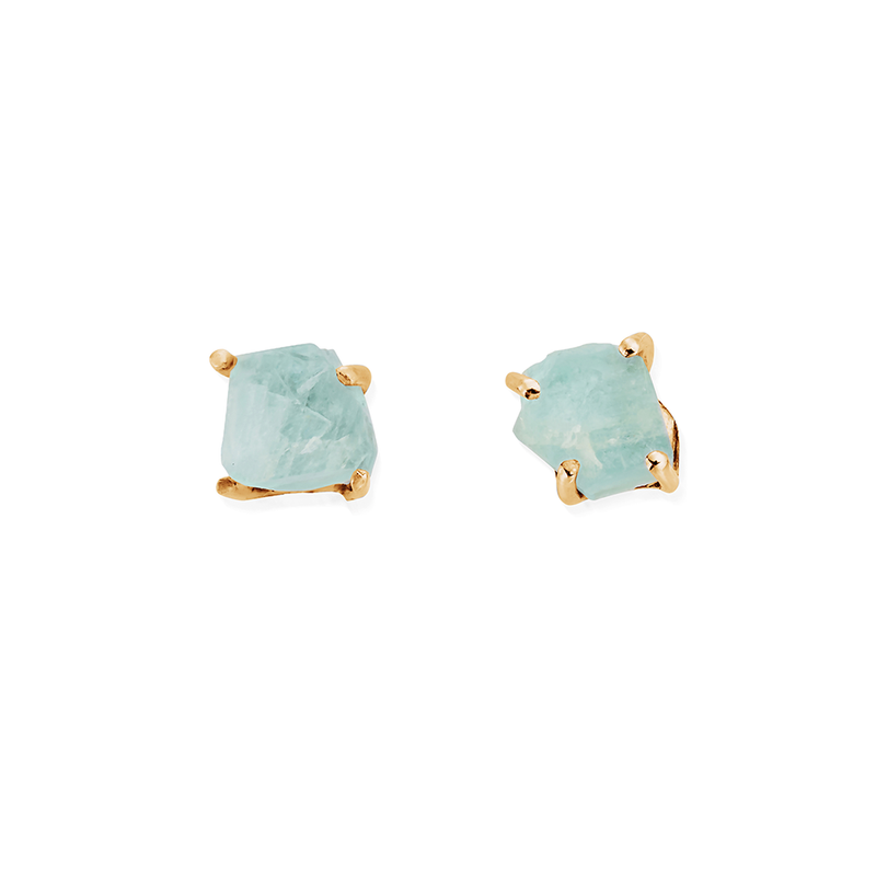 Harmony Stone Stud Earrings - Gold - GEST3543