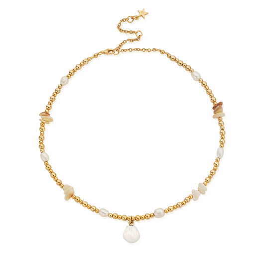 Dream Waves Necklace - Gold - GNS3541