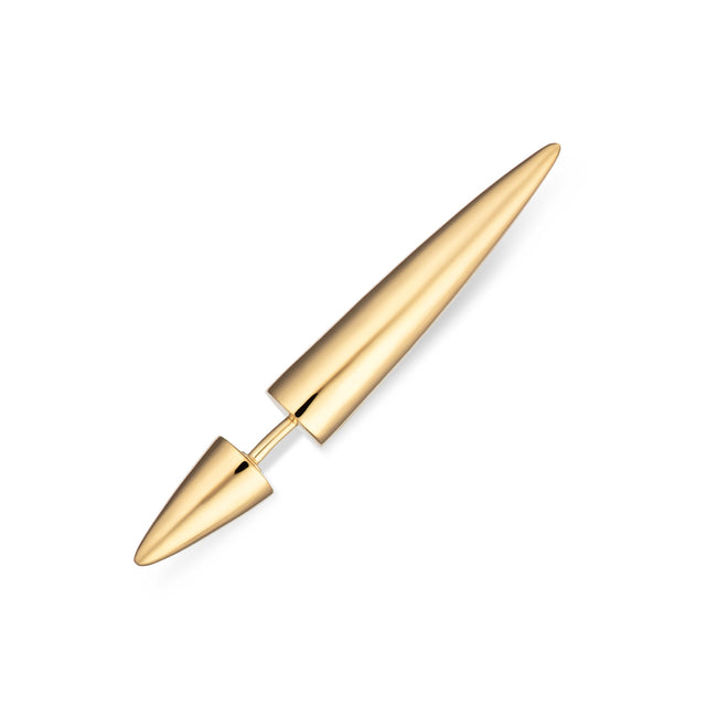 Spike Double Sided Stud Single Earring - Gold - SPG-277