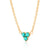 Trinity Necklace with Turquoise stones - Gold - SPG-255