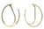 Large Alphabet Hoop Earrings, Letter J - Gold