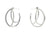 Small Alphabet Hoop Earrings, Letter L - Silver