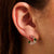Lottie Cluster Sideways Hoop Earrings - Gold - AS22TRE14