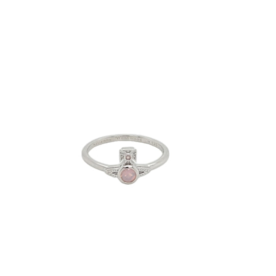 London Orb Ring - Silver/Milky Peach - 64040100-01P549