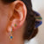 Nova North Star Huggie Earrings - Gold - AS22SGE06