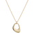 Pebble Drop CZ Pendant Necklace - Gold