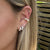Hannah Martin Pink Opal Huggie Earrings - Silver - SPS-138