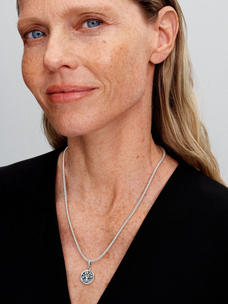 Glow-in-the-dark Infinity Tree Double Dangle Charm - Sterling Silver - 793599C01