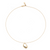 Pebble Drop CZ Pendant Necklace - Gold