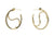 Small Alphabet Hoop Earrings, Letter S - Gold