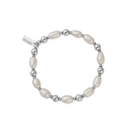 Ocean Pearl Bracelet - Silver - SBLPFR