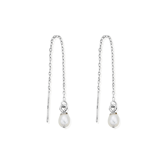 Ethereal Pearl Drop Earrings - Silver - SEDRP