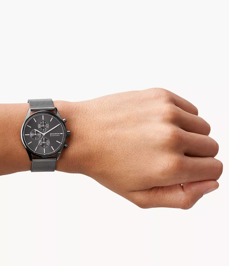 Gents Holst Chronograph Steel Mesh Watch, 42mm - SKW6608