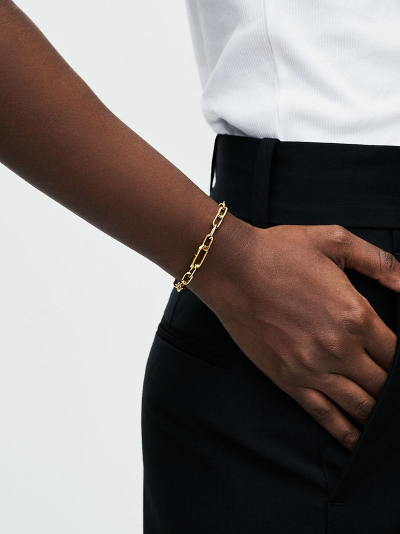 Small-Link Chain Bracelet - 14ct Gold Plated - 569662C00