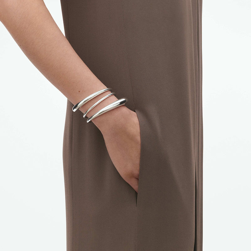 Mercy Big Twist Bangle - Silver - 20001838