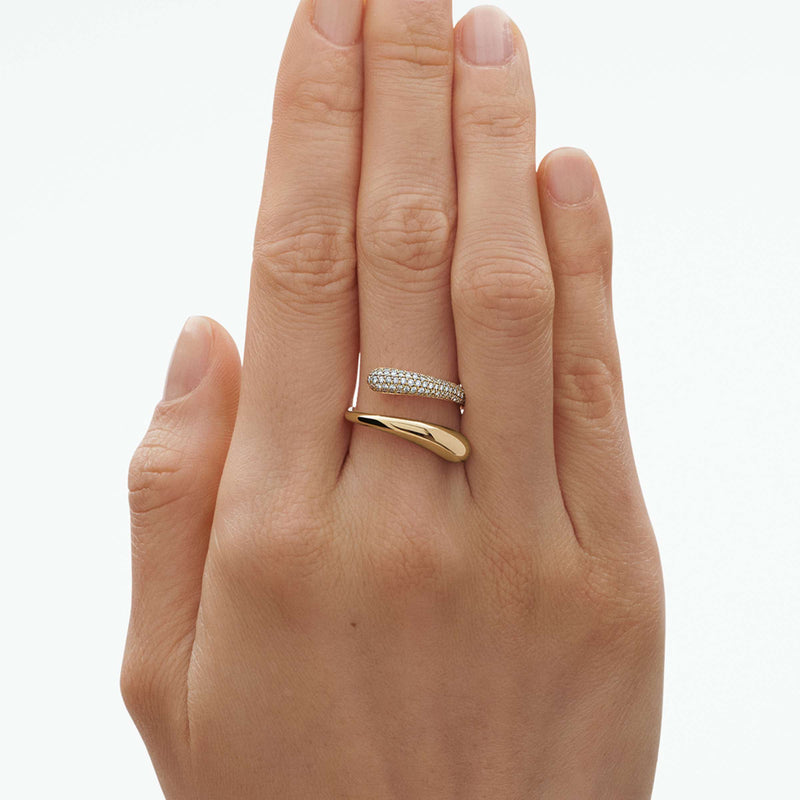 Mercy Twist Diamond Ring, 18ct Yellow Gold - 20001832