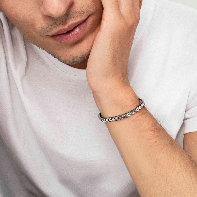 B-Yond Mens Bracelet With Synthetic Cord - Black - 028937/015