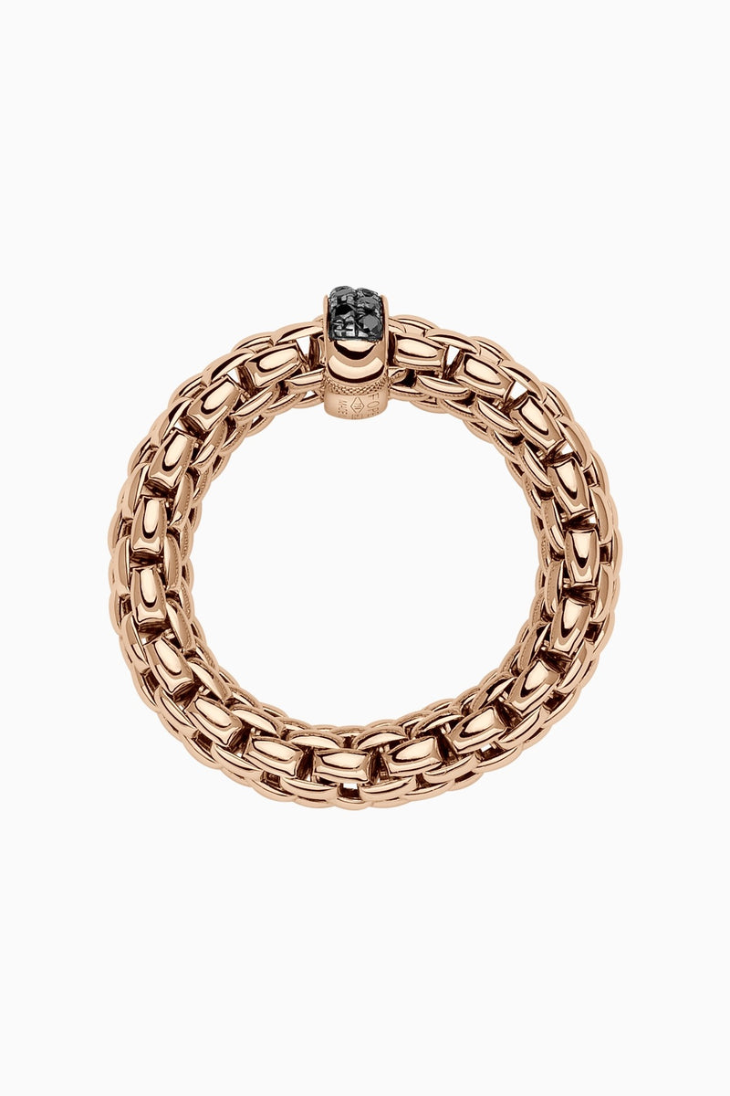 Vendome Flex'It Black Diamond Ring, Large - Rose Gold - AN559BBR1L