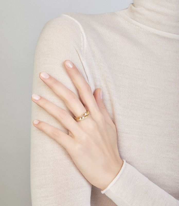 Dune Diamond Ring - 18ct Pink Champagne Gold