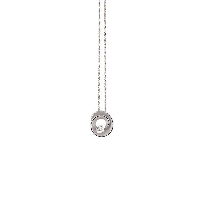 Dune Assolo Diamond Pendant - 18ct White Ice Gold