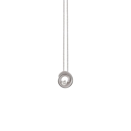 Dune Assolo Diamond Pendant - 18ct White Ice Gold