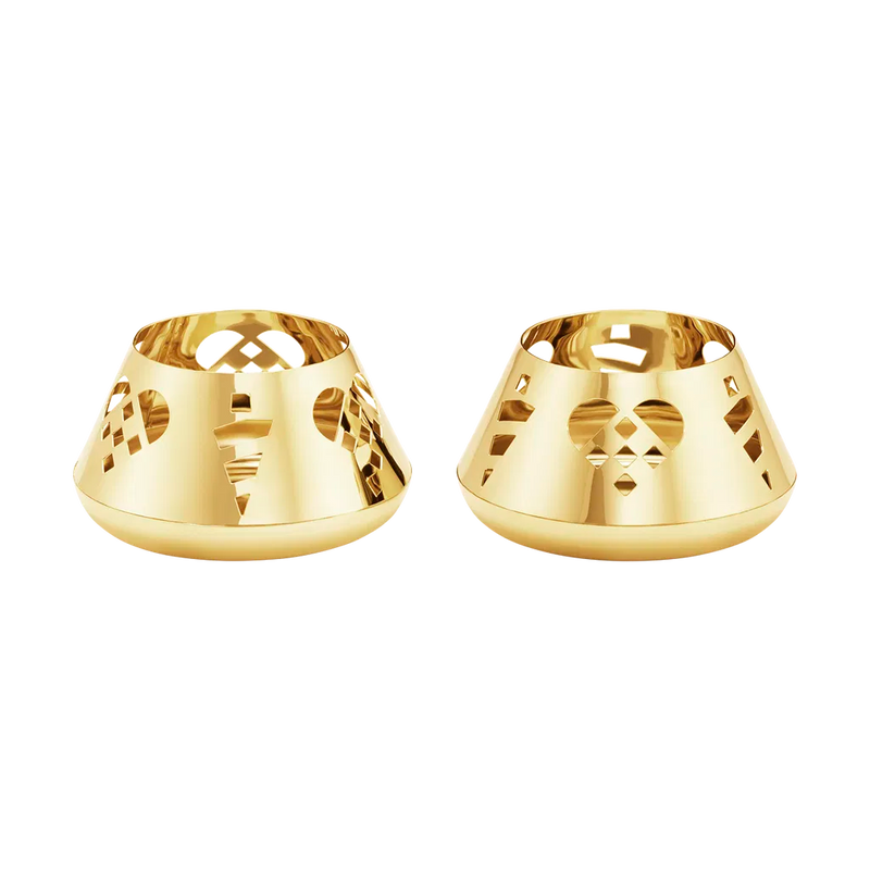 Christmas Collectable 2pcs Tea Light Set, 2025 - Gold - 10020717