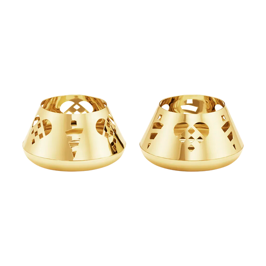 Christmas Collectable 2pcs Tea Light Set, 2025 - Gold - 10020717