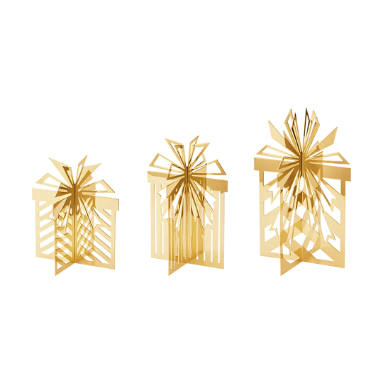 Christmas Collectable Table Ornament Set, 2025 - Gold - 10020721