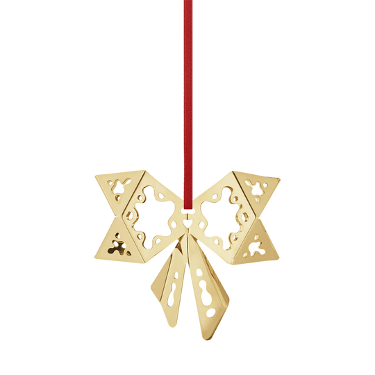 2022 Christmas Bow Ornament - Gold - 10020103