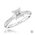 Platinum Princess Cut Diamond Engagement Ring - 0.72ct
