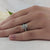 Platinum Emerald Cut Diamond Halo Engagement Ring - 0.71ct