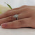 Platinum Pear Cut Diamond Halo Engagement Ring - 0.62ct