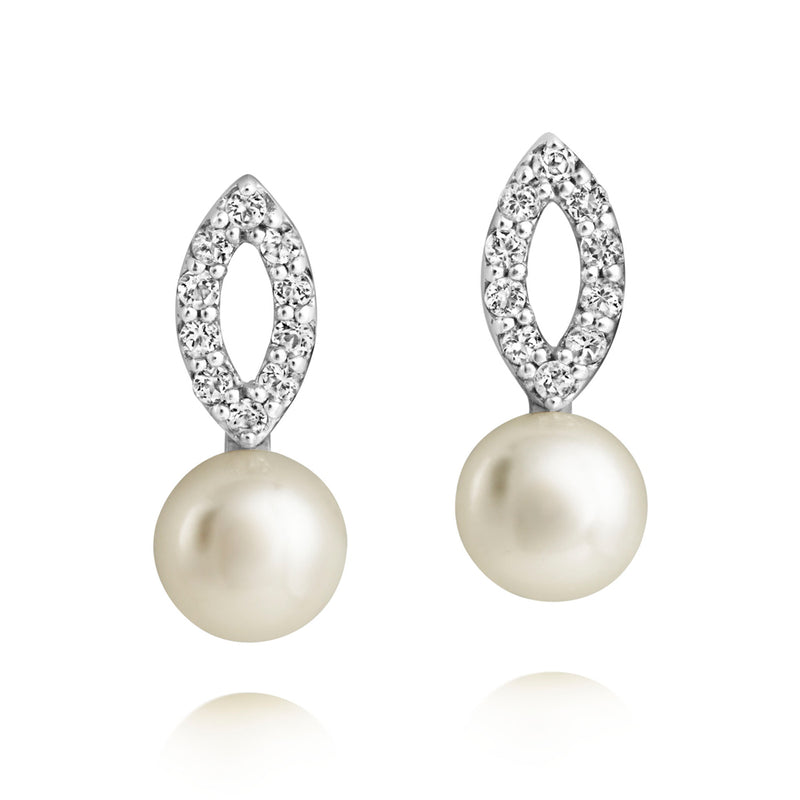 Amberley Open Cluster Pearl Earrings - Silver - 1703313