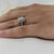 Platinum Radiant Cut Diamond Halo Engagement Ring - 0.83ct