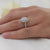 Platinum Pear Cut Diamond Cluster Engagement Ring - 0.71ct